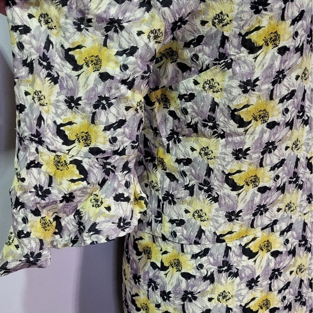 Topshop Women's Halter Floral Print Cold Shoulder Wide Leg Jumpsuit Size 6 EUC - Picture 4 of 12